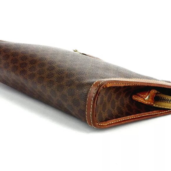 CELINE clutch bag macadam beige PVC ?~ leather Authentic used T17445 - Picture 4 of 9